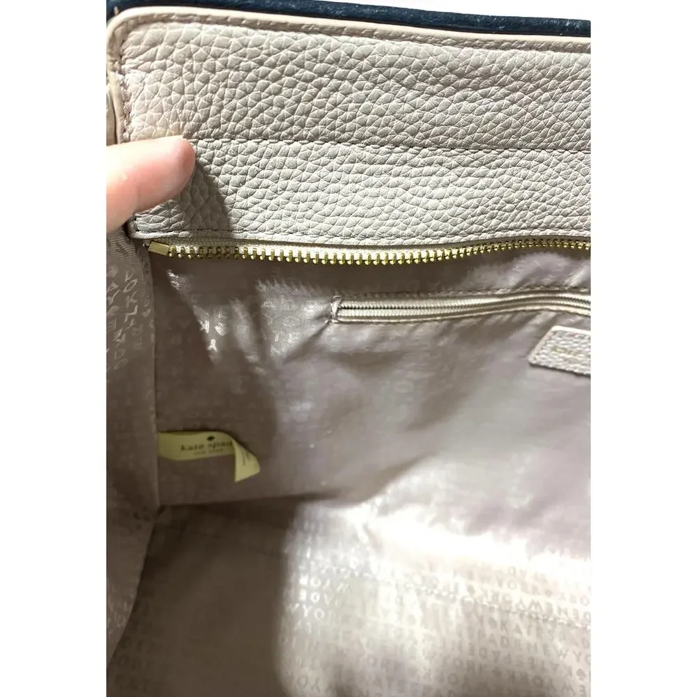 Kate Spade New York Chester Street Allyn Large Tan Blush Black Tassel EUC - Picture 8 of 9